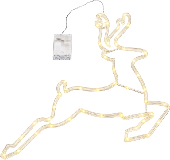 Reno LED navideño de 46 cm con luz blanca cálida