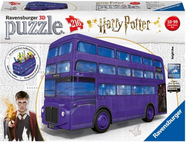 Puzzle 3D Harry Potter Autobús Mágico 216 piezas
