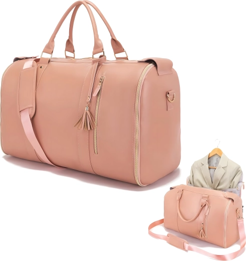 Bolsa de viaje plegable 2 en 1 con funda para traje/vestido 55 l, resistente al agua