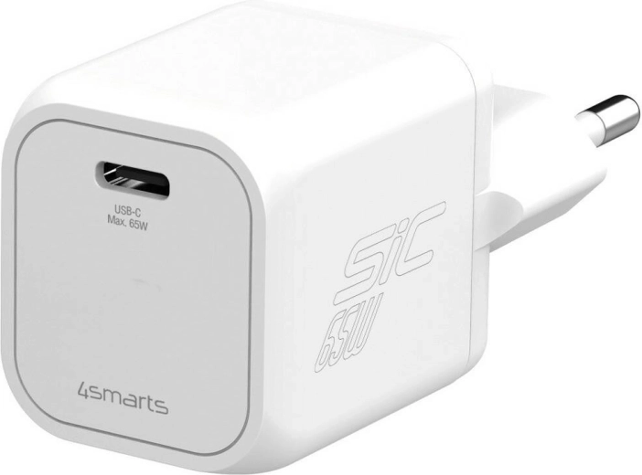 Cargador de red 65 W PD SiC blanco
