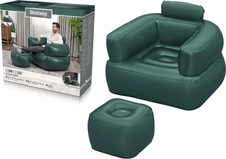 Sillón inflable BESTWAY, verde oscuro