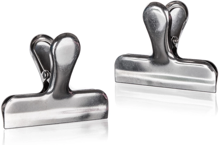 Clips de acero inoxidable para bolsas AKCENT, 2 uds