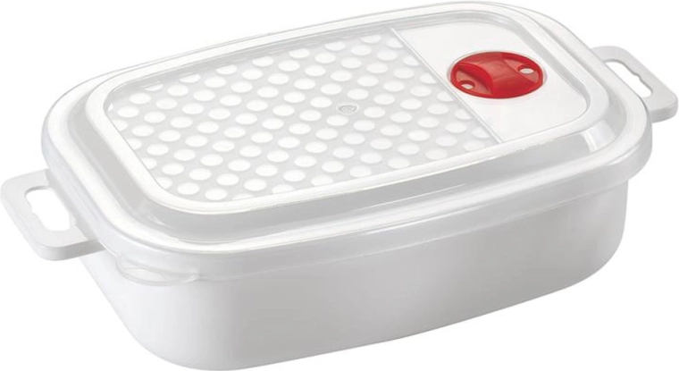 Recipiente de plástico para microondas HEIDRUN de 1,5 l con tapa