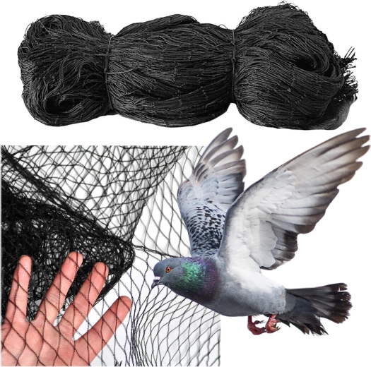 Red de protección para balcón y ventanas contra aves y para gatos, negra 3 × 4 m
