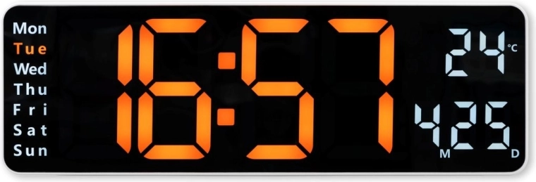 Reloj electrónico de pared Santa Cruz con pantalla LED