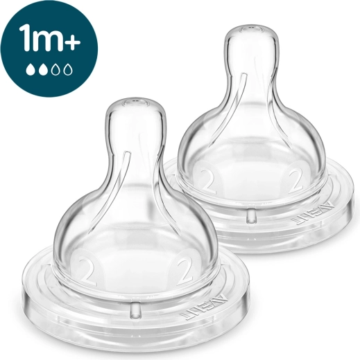 Tetina para biberón Philips Avent Anti-colic, flujo lento, 1m+, 2 uds