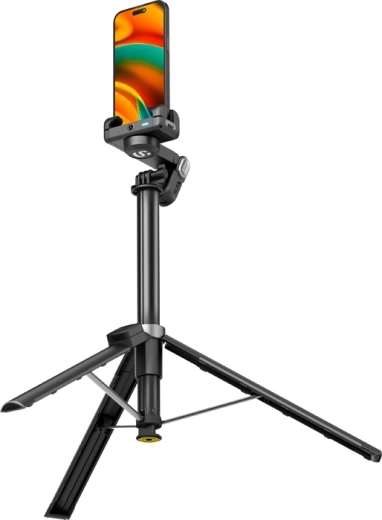 Palo selfie, trípode y luz RGB en uno