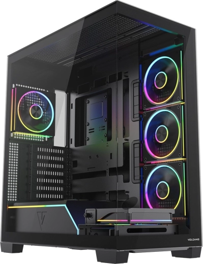 Caja de PC Modecom Volcano Stellar Plus ARGB Midi 5F, negra