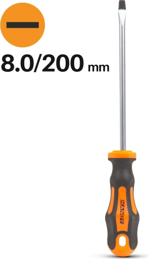 Destornillador plano de 8,0 × 200 mm