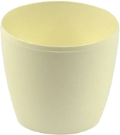 Maceta decorativa de plástico Magnolia 30 cm color crema LAMELA