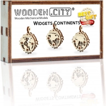 Puzzle 3D de madera - Continentes