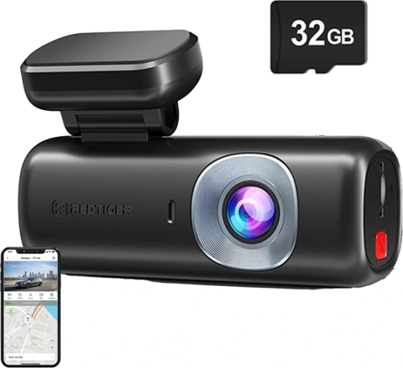 Cámara para coche REDTIGER F9 Lite 4K con tarjeta de 32 GB