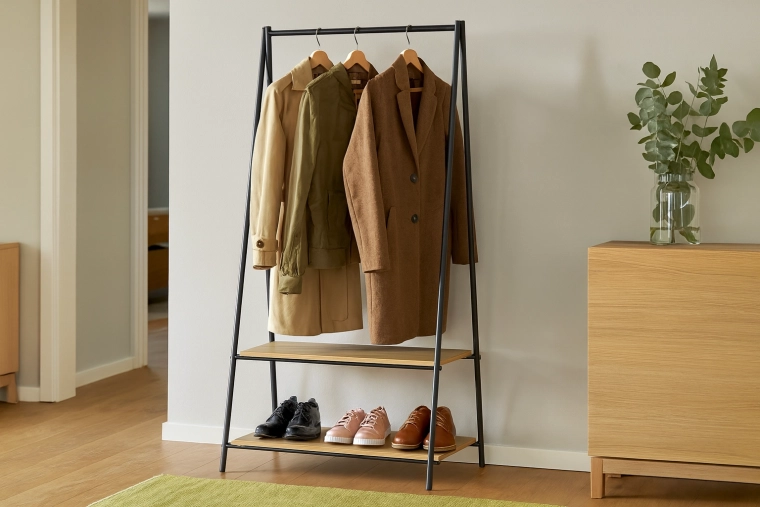 Barra para colgar la ropa de forma ordenada