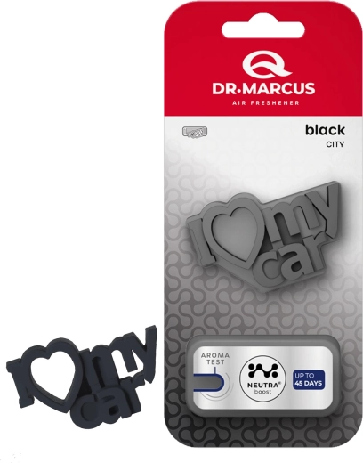 Dr. Marcus City I Love My Car Black ambientador para coche