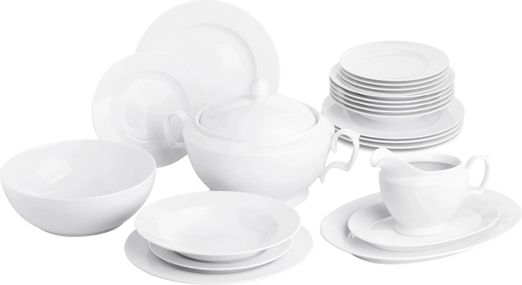 Servicio de mesa MariaPaula Klasyka blanco, 23 piezas para 6 personas