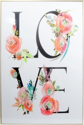 Cuadro LOVE 40 × 60 cm en marco