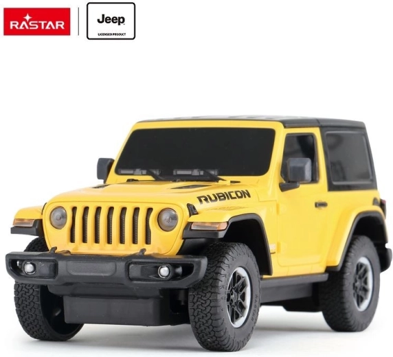 Coche RC Rastar Jeep Wrangler JL con control remoto 1:24 amarillo