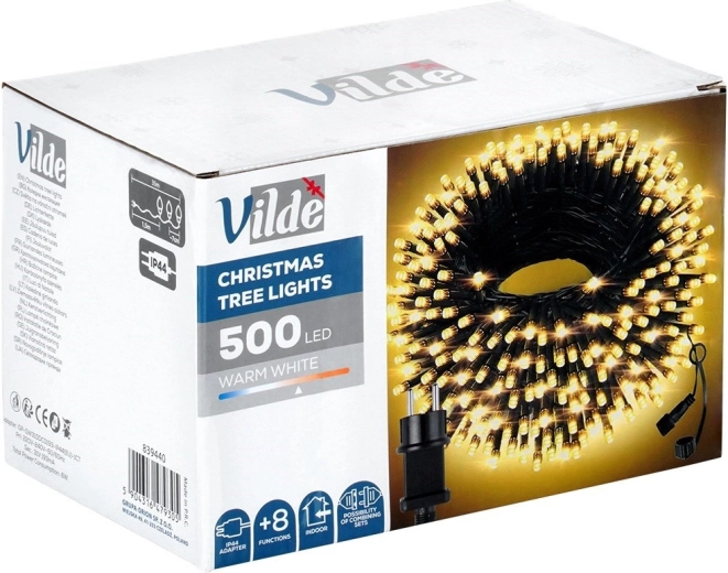 Brillo blanco cálido y 8 modos de luz