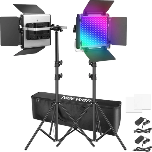 Neewer luz LED x660 pro II RGB (set con trípodes)