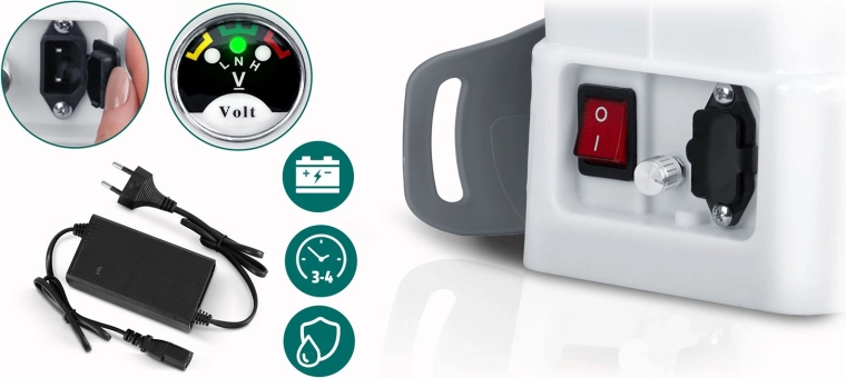 Potente batería de 12 V / 8 Ah con indicador