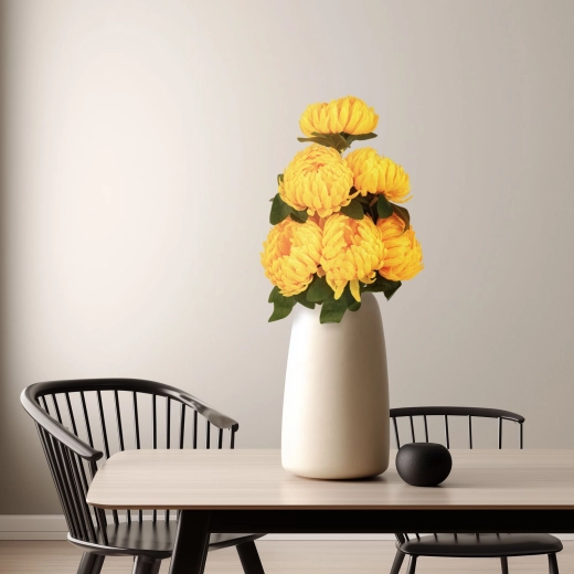 Crisantemo decorativo artificial amarillo