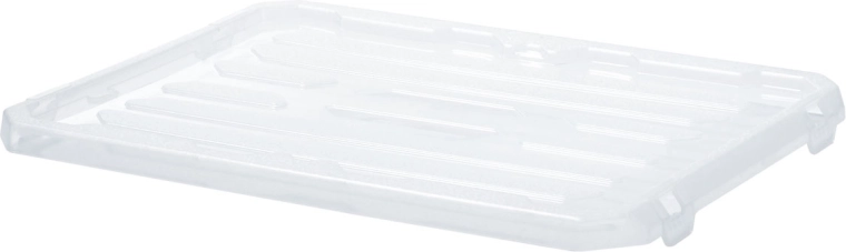 Tapa de plástico para caja de almacenamiento Cargobox 600 × 400 mm, transparente