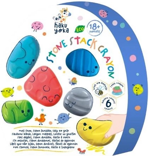 Cerillas de cera con forma de piedras para niños, set de 6 unidades