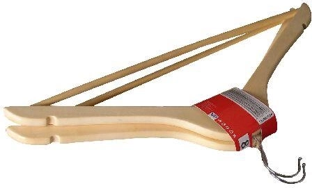 Percha de madera para vestidos con gancho giratorio (2 uds)