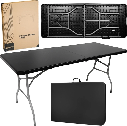 Mesa de banquete plegable Fest 180 negra