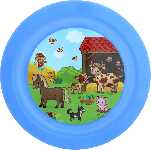 Plato infantil llano FARMA 21 cm, plástico, surtido de colores