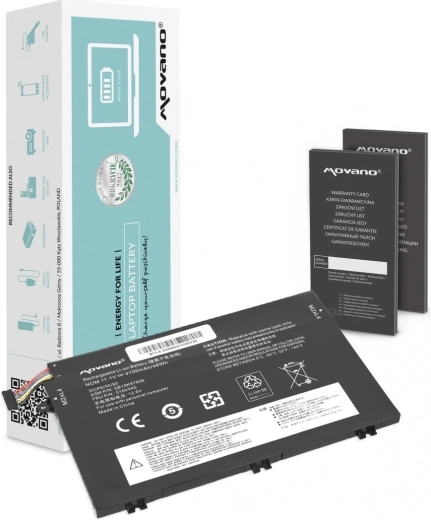 Batería Movano 01AV445 para Lenovo ThinkPad E14, E15, E480, E580 y E590, 4100 mAh