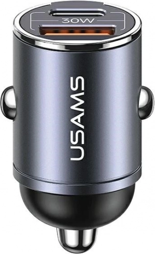 Cargador de coche 30W 1xUSB+1xUSB-C Carga rápida