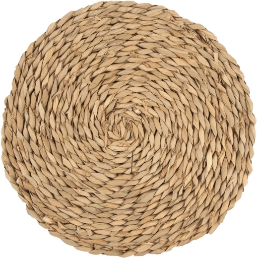 Mantel individual redondo natural de 35 cm