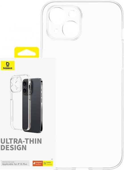 Funda transparente para teléfono Baseus OS-Lucent Series para iPhone 15 Plus