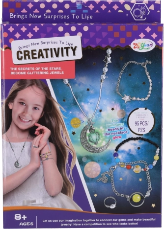 Set luminoso de collar y pulsera de cuentas para niños