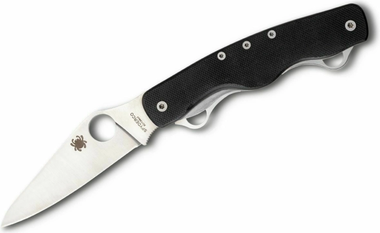 Navaja de bolsillo Spyderco ClipiTool Standard G10, 8,9 cm, negra, 2 hojas adicionales