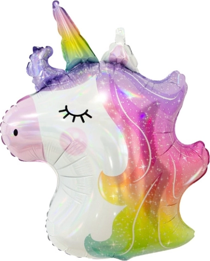 Globo de foil de unicornio – arcoíris brillante