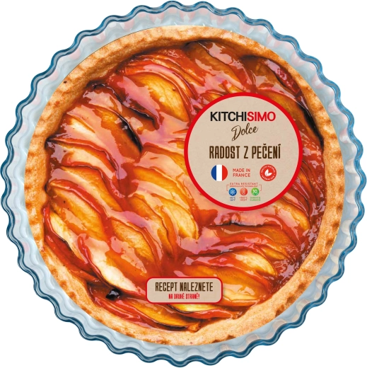 Molde de vidrio para hornear tartas Kitchisimo Dolce 27 cm de vidrio de borosilicato