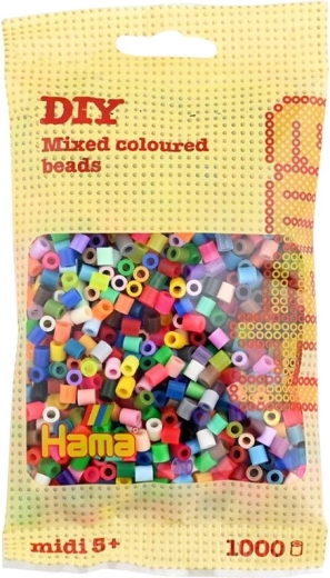 Cuentas termofusibles – gran mezcla de colores, 5 mm (1000 uds.)