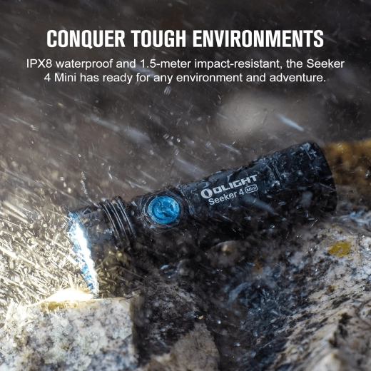 Linterna Olight Seeker 4 Mini Titanium Limited Edition con luz UV