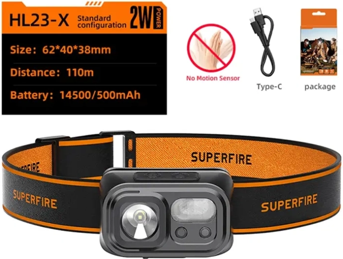 Linterna frontal Superfire HL23-X