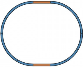 Set de vías Piko A – óvalo básico H0