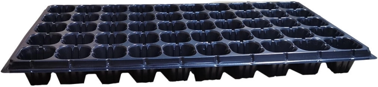 Bandeja de siembra con 50 celdas para pre-cultivo