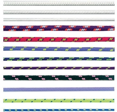 Cuerda trenzada de poliéster con alma de 7 mm, multicolor, 100 m