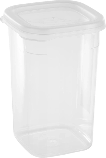 Recipiente cuadrado LISSA con tapa, 1,2 l