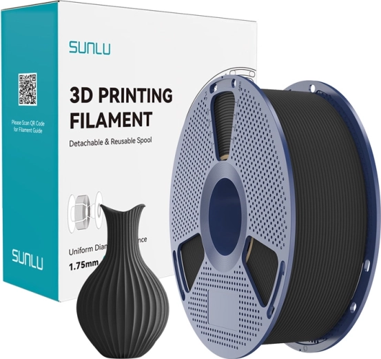 Sunlu PLA Classic filamento negro 1,75 mm 1 kg