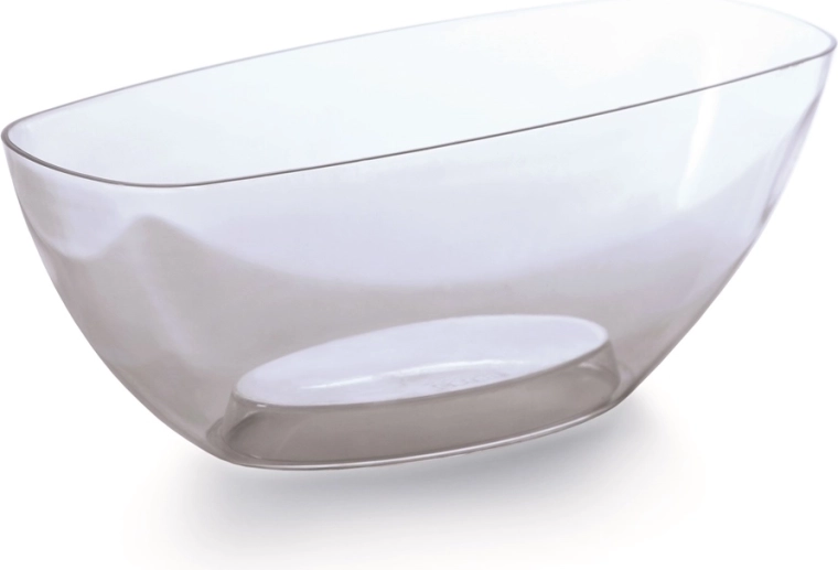 Plato ovalado transparente para orquídeas 36 cm COUBI
