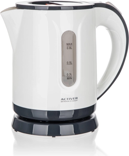 Hervidor eléctrico SOLLA 0,8 l blanco-gris 900–1100 W