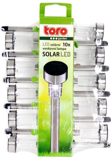 Lámparas solares LED de jardín, set de 10 uds.