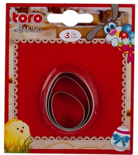 Juego de cortadores de Pascua – huevo, 3 uds.